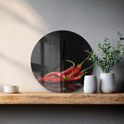 Orologio rotondo peperoncini