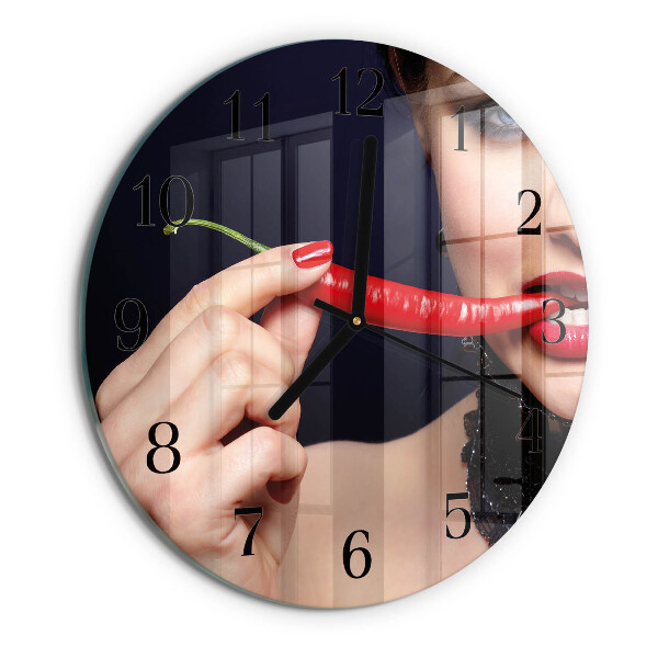 Orologio rotondo peperoncino
