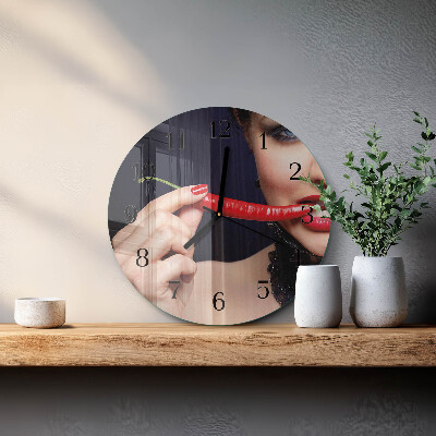 Orologio rotondo peperoncino