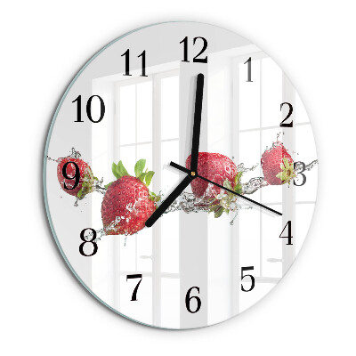 Orologio rotondo Fragole in acqua