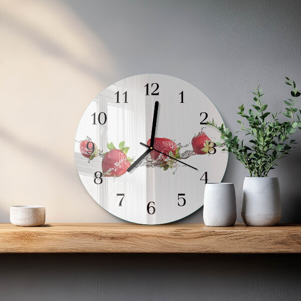 Orologio rotondo Fragole in acqua