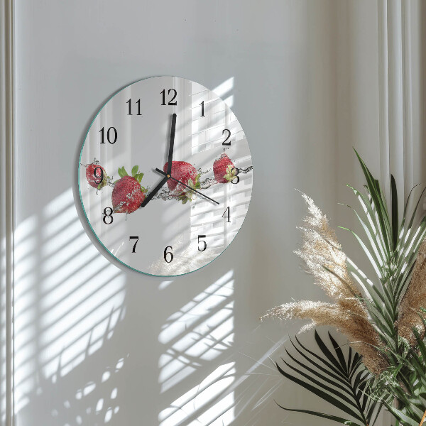 Orologio rotondo Fragole in acqua