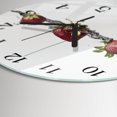 Orologio rotondo Fragole in acqua