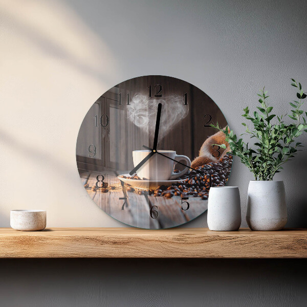 Orologio rotondo Amore per il caffè
