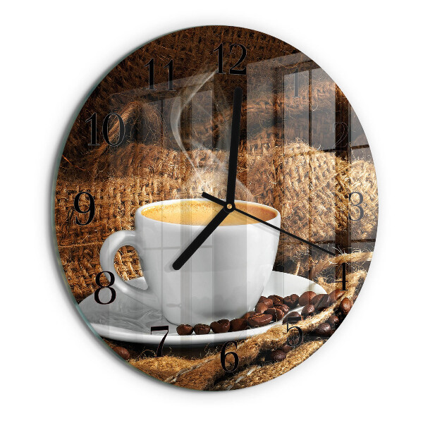 Orologio rotondo chicchi di caffè