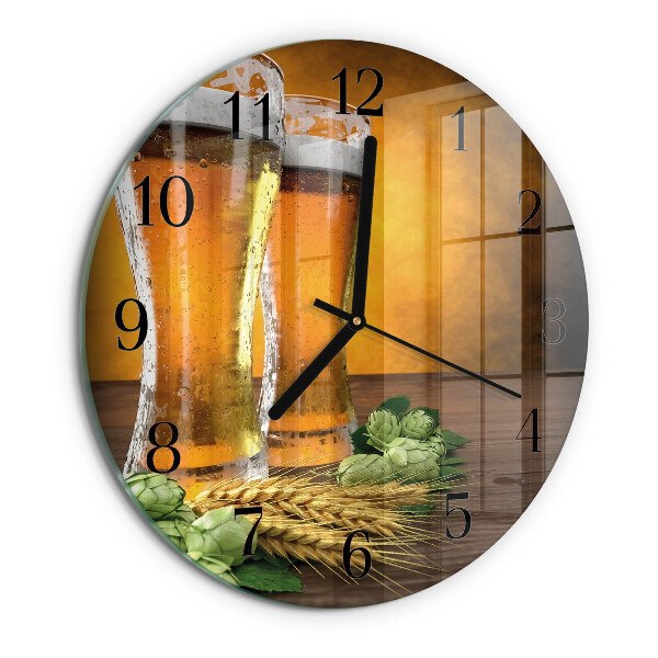 Orologio rotondo Bicchieri di birra
