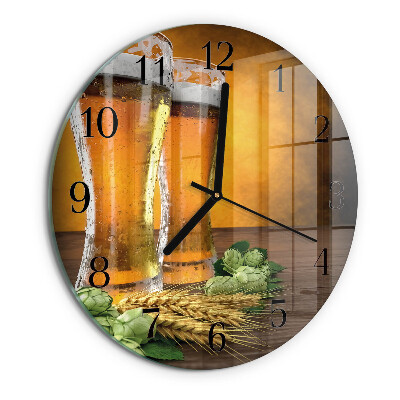 Orologio rotondo Bicchieri di birra