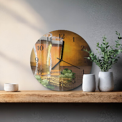 Orologio rotondo Bicchieri di birra