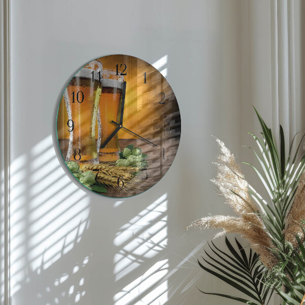 Orologio rotondo Bicchieri di birra