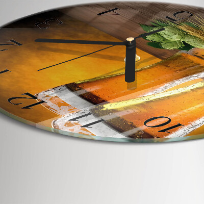Orologio rotondo Bicchieri di birra