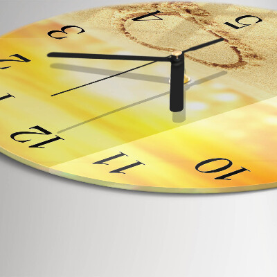 Orologio rotondo Cuore nella sabbia