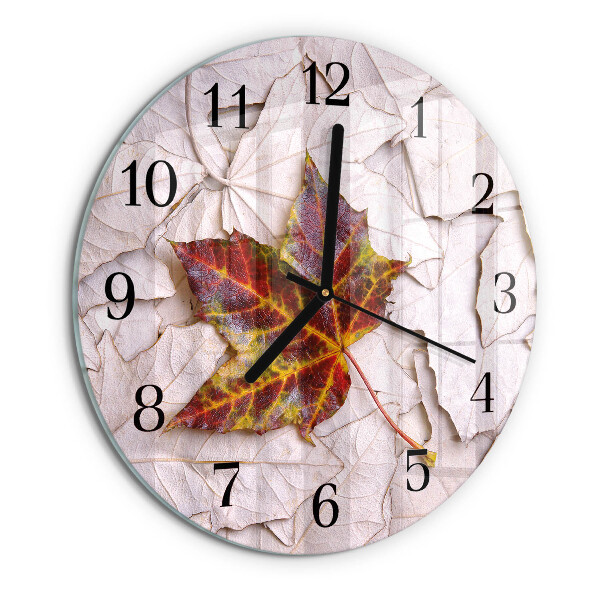 Orologio rotondo Foglia d'acero
