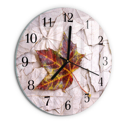 Orologio rotondo Foglia d'acero