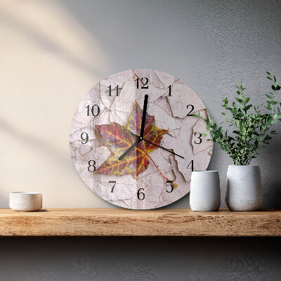 Orologio rotondo Foglia d'acero