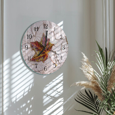 Orologio rotondo Foglia d'acero