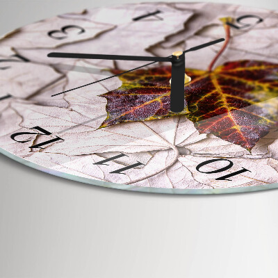 Orologio rotondo Foglia d'acero
