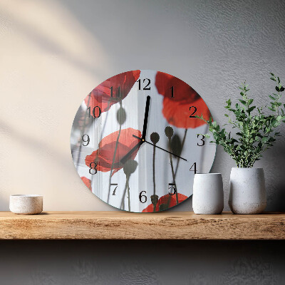 Orologio rotondo Papavero
