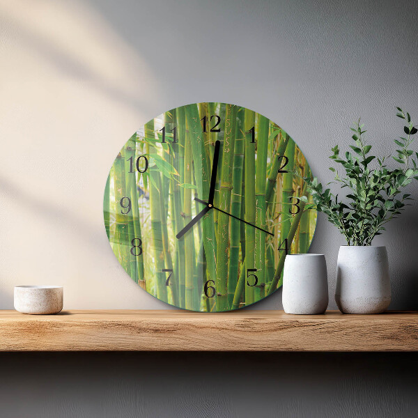Orologio rotondo Pianta di bambù