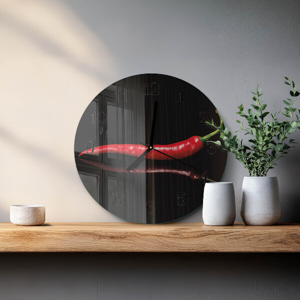 Orologio rotondo peperoncino