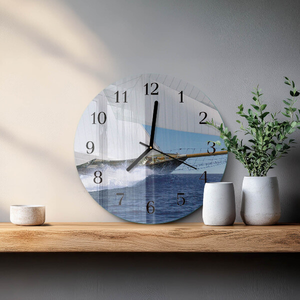Orologio rotondo Barca a vela