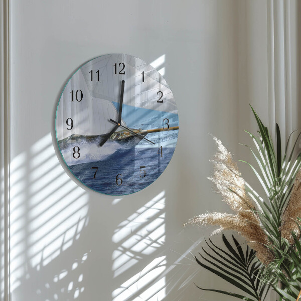 Orologio rotondo Barca a vela