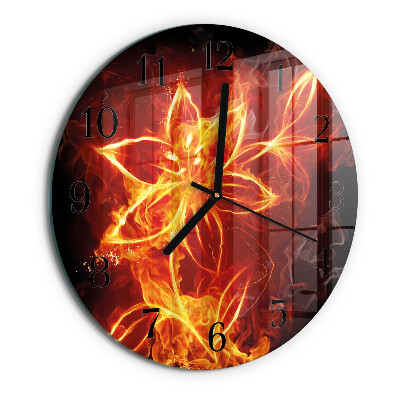 Orologio rotondo Fiamma di fuoco