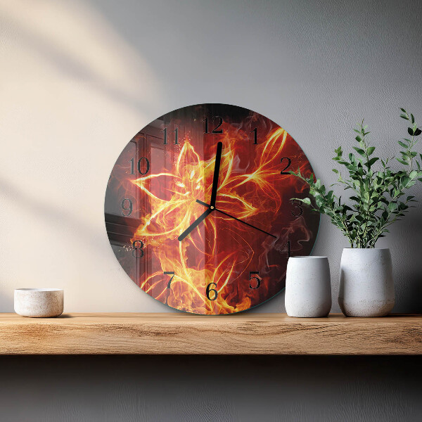 Orologio rotondo Fiamma di fuoco