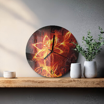 Orologio rotondo Fiamma di fuoco