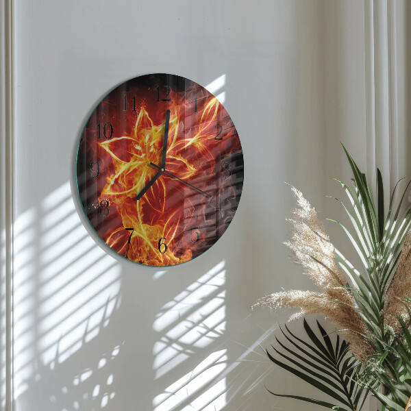 Orologio rotondo Fiamma di fuoco