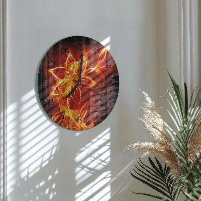 Orologio rotondo Fiamma di fuoco