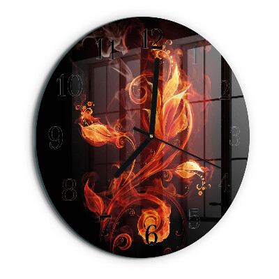 Orologio rotondo Fiamma di fuoco