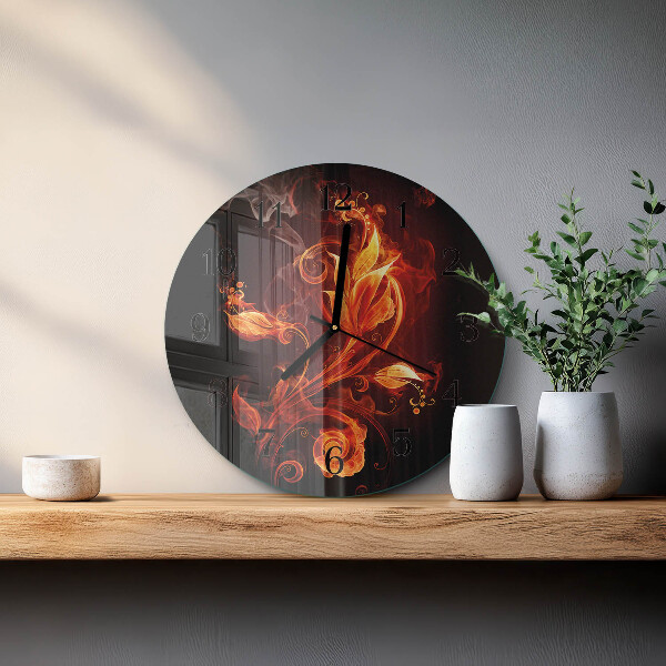 Orologio rotondo Fiamma di fuoco
