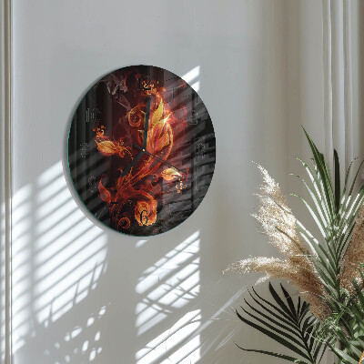 Orologio rotondo Fiamma di fuoco