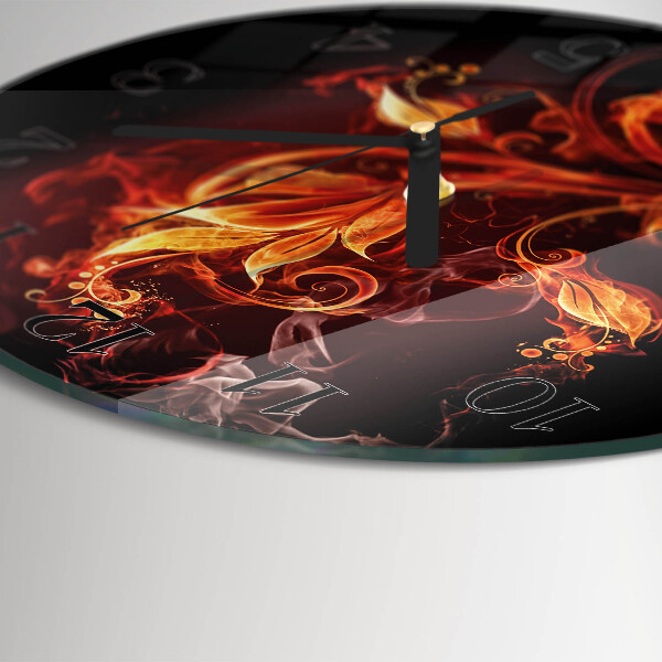 Orologio rotondo Fiamma di fuoco