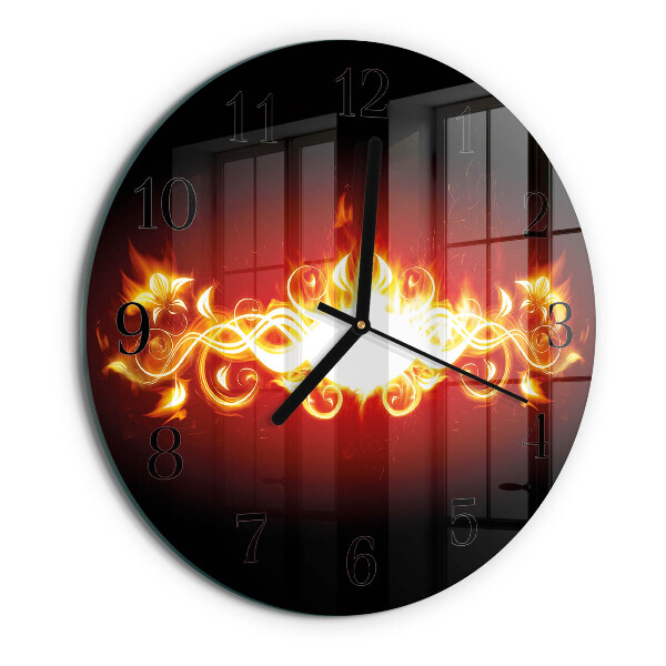 Orologio rotondo Fiamma di fuoco