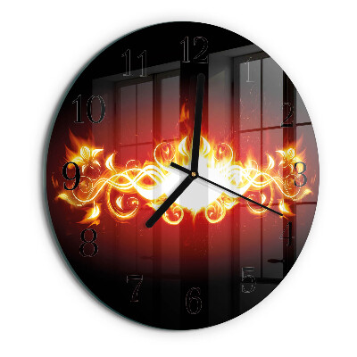 Orologio rotondo Fiamma di fuoco