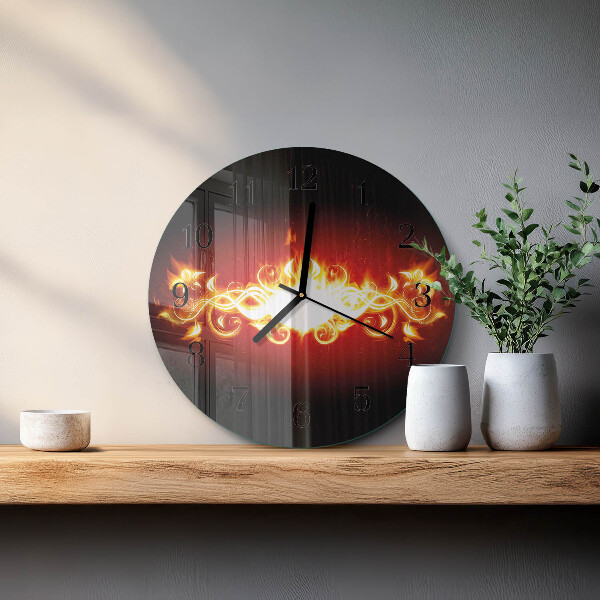 Orologio rotondo Fiamma di fuoco