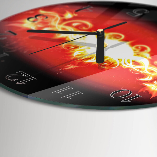 Orologio rotondo Fiamma di fuoco