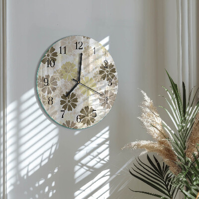 Orologio rotondo Arte floreale