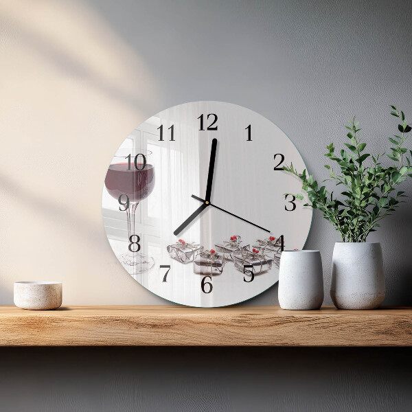 Orologio rotondo Bicchiere da vino