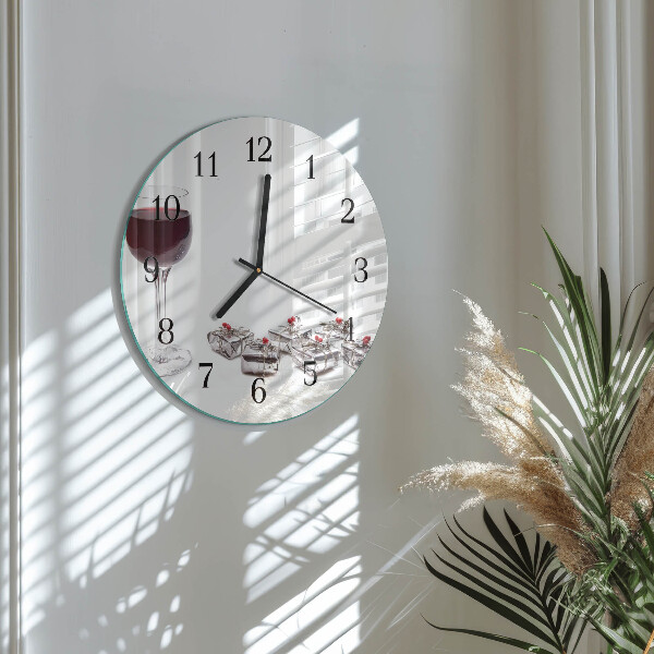 Orologio rotondo Bicchiere da vino