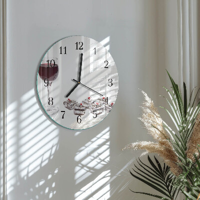 Orologio rotondo Bicchiere da vino