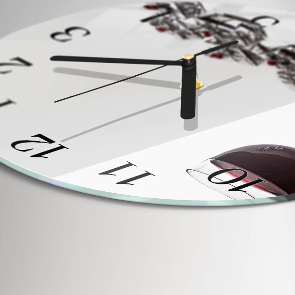 Orologio rotondo Bicchiere da vino