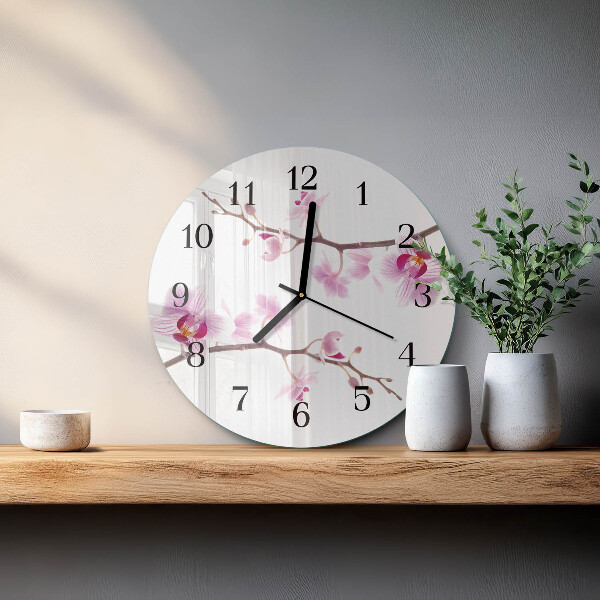 Orologio rotondo Orchidea