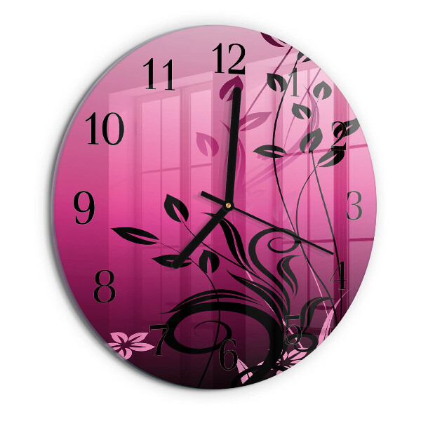 Orologio rotondo Arte floreale