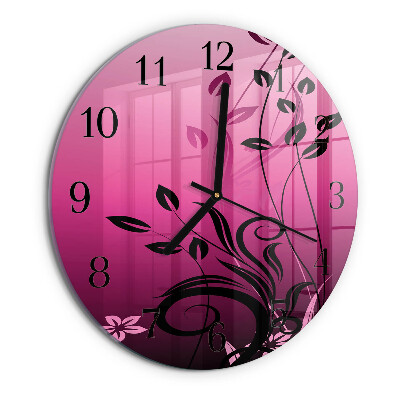 Orologio rotondo Arte floreale