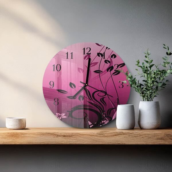 Orologio rotondo Arte floreale