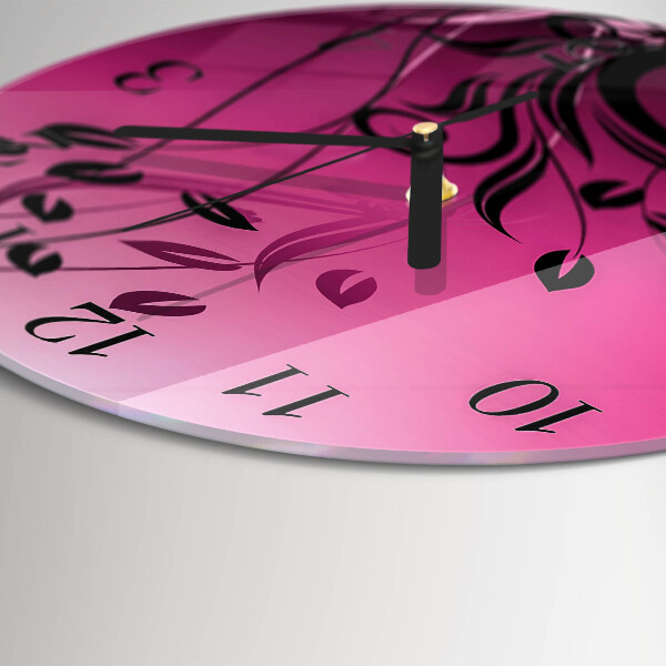 Orologio rotondo Arte floreale