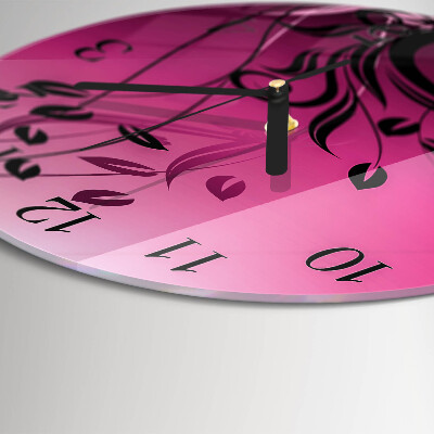 Orologio rotondo Arte floreale