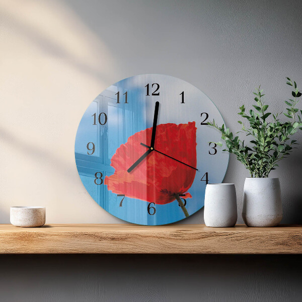 Orologio rotondo Papavero